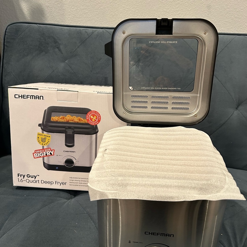 Chefman Fry Guy 1.6 Stainless Steel Deep Fryer small NWOT - Picture 3 of 16
